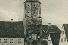 Günzburg, Oberes Tor im Jahr 1868.