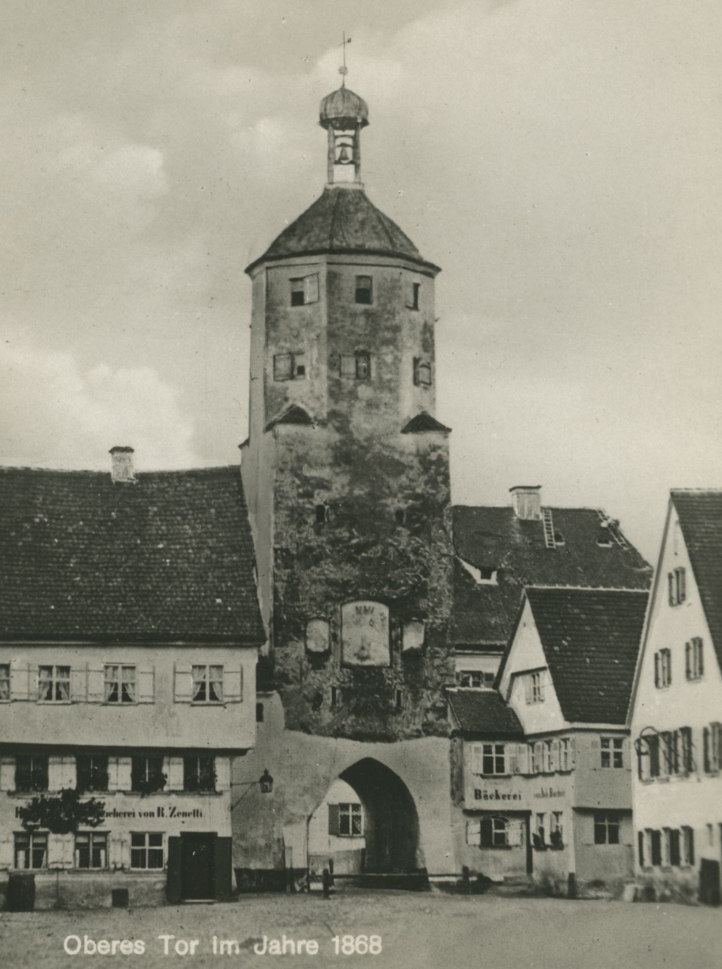 Das Obere Tor in Günzburg 1868