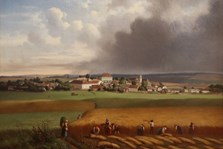 Monheim: Ansicht von Tagmersheim um 1860.