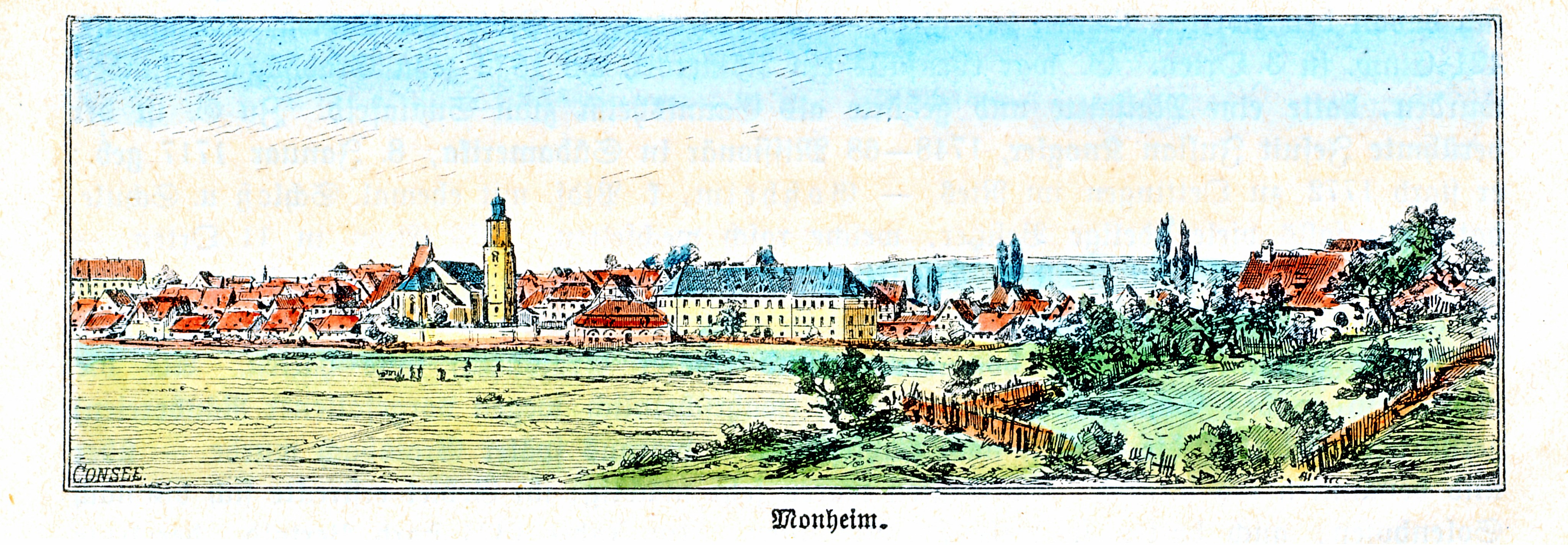 Holzstich 1896 aus der Graphischen Kunstanstalt von Oscar Consee, in: Geographisch-historisches Handbuch von Bayern 2, München 1896