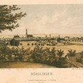 Historische Panorama von Nördlingen um 1860