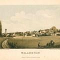Historisches Panorama von Wallerstein um 1860