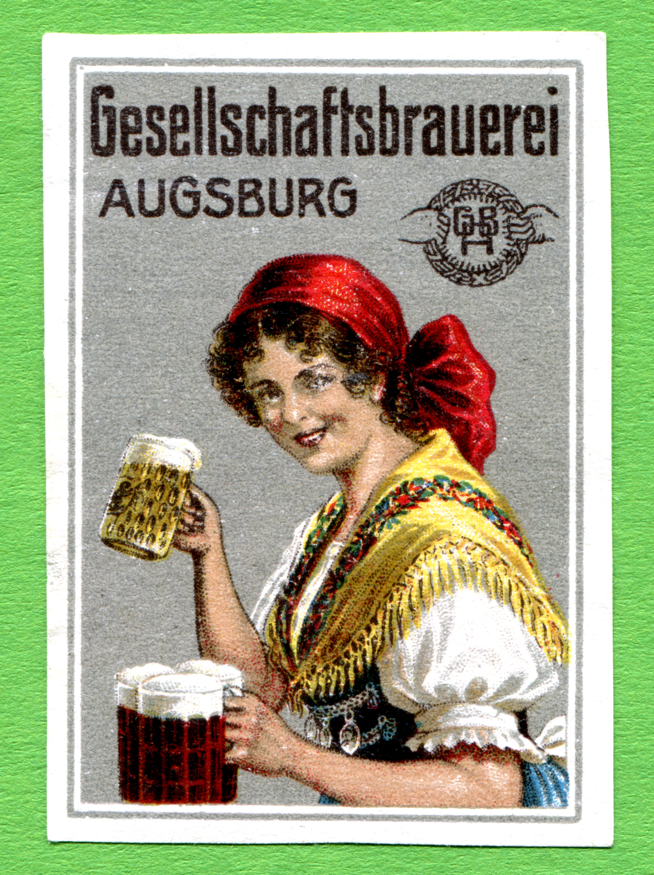 Bier-Vignette Augsburg - Sammlung Häußler