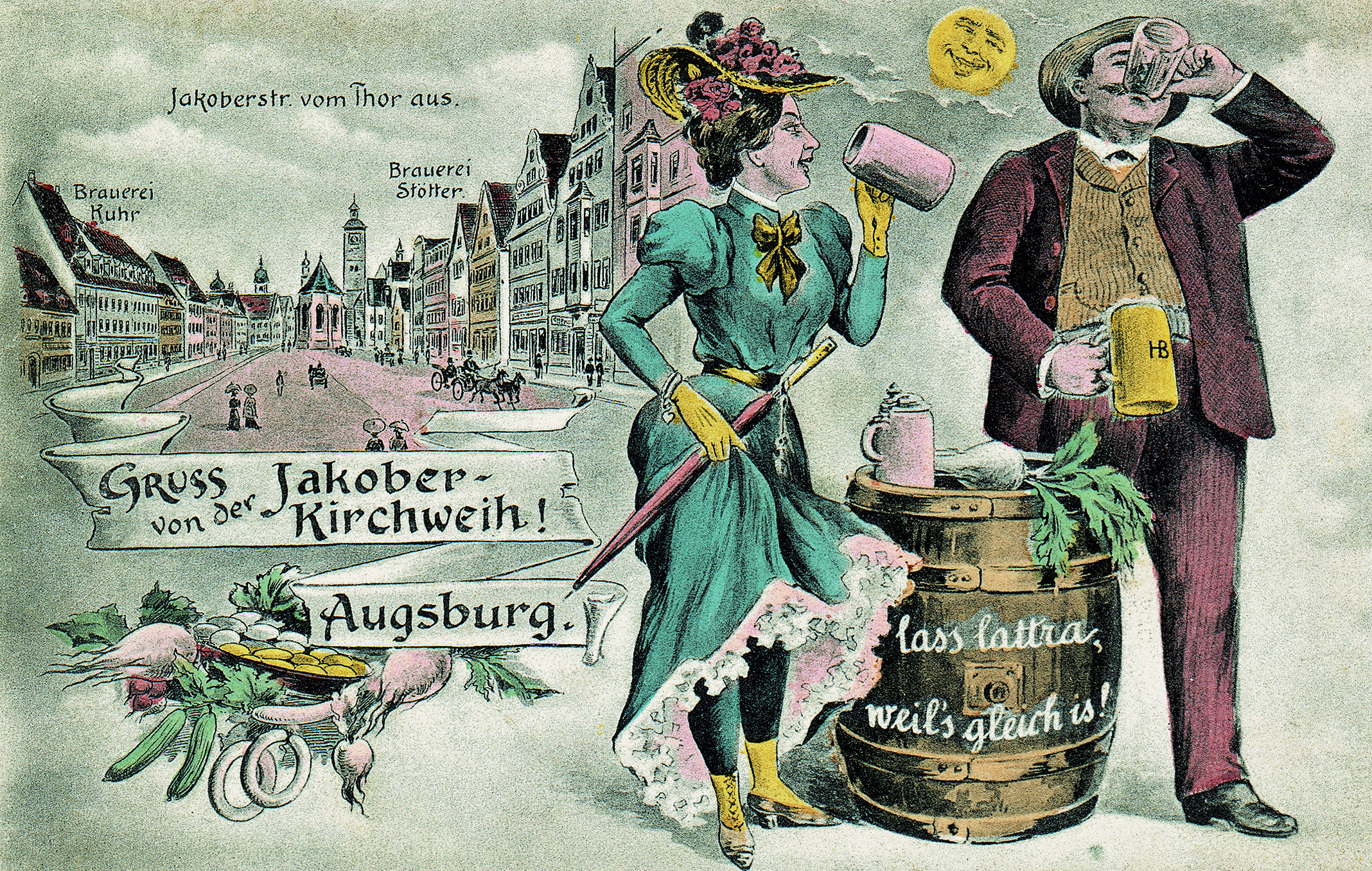 Postkarte Jakoberkirchweih 1900 - Sammlung Häußler